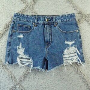 GOOD AMERICAN Womens 27 Good Vintage Cutoff Shorts 100% Cotton GCS79RC